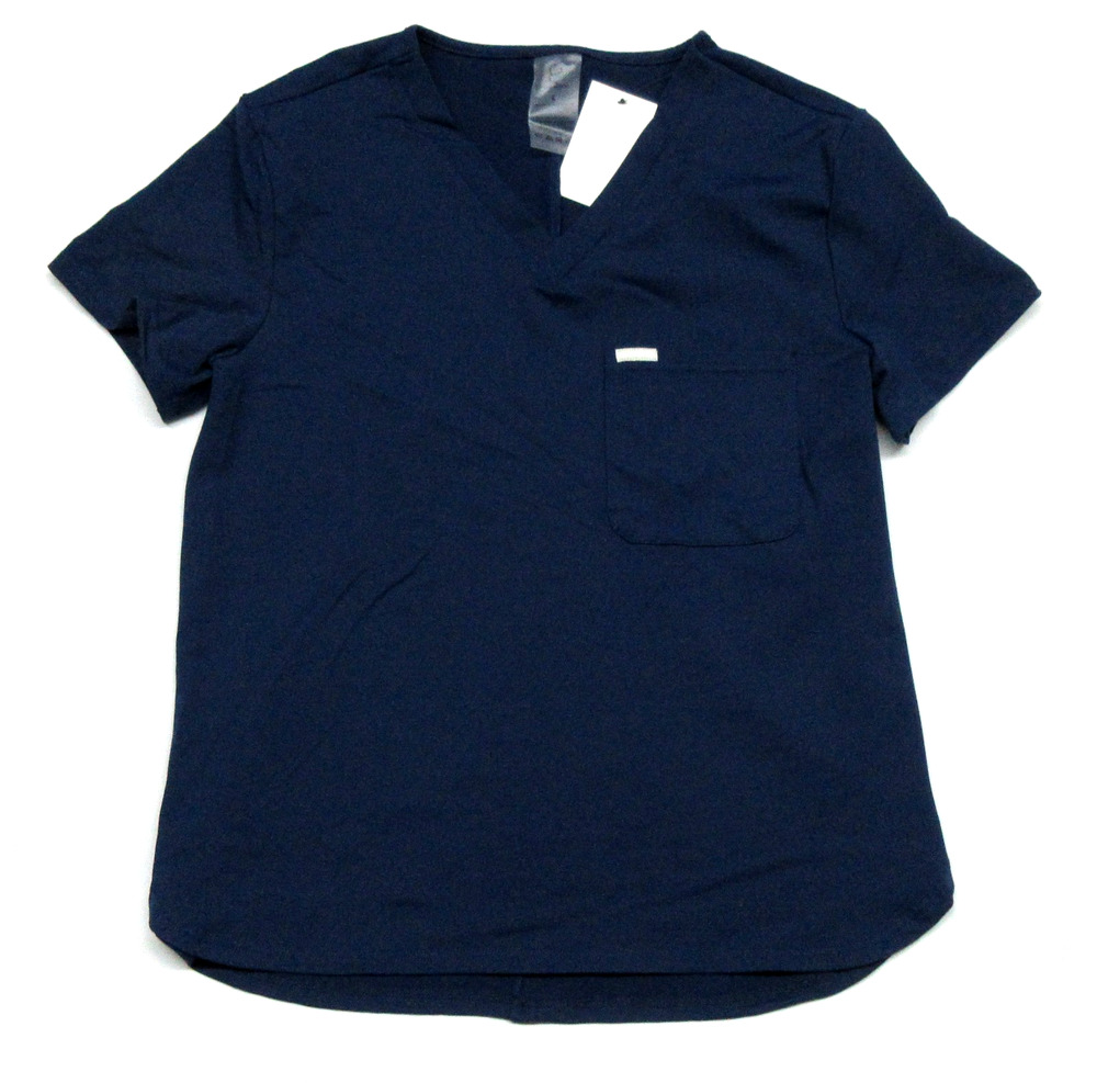 NWT SCOPE ScrubsWomens Large Navy Blue Stretch Hospital Scrub Uniform Shirt New